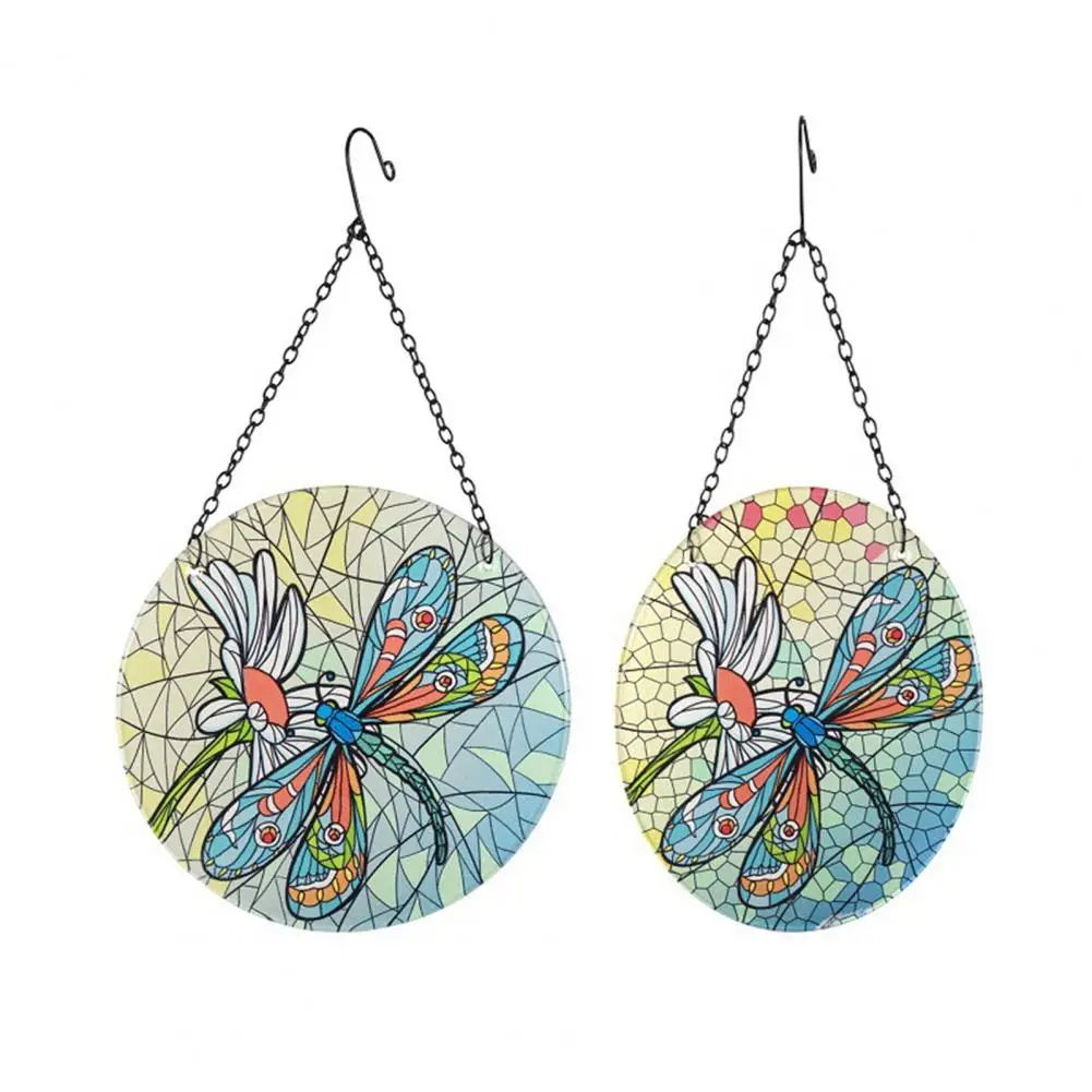 

Miniature Pendant Statues Hook Design Easy to Hanging Plexiglass Dragonfly Glass Suncatcher for Home Decoration Accessories