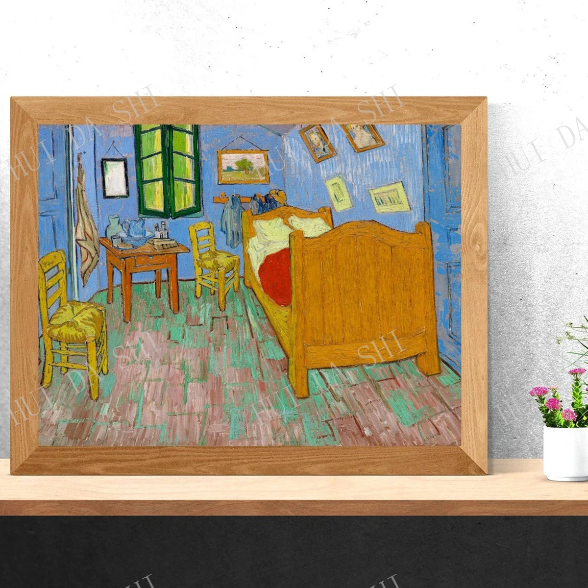 Винсент Ван Гог спальня 1889 художественный плакат печать винтажная иллюстрация