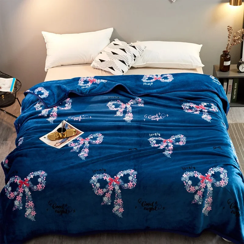 Зимнее модное мягкое одеяло из 100% утолщенной ткани хорька со звездами кошкой