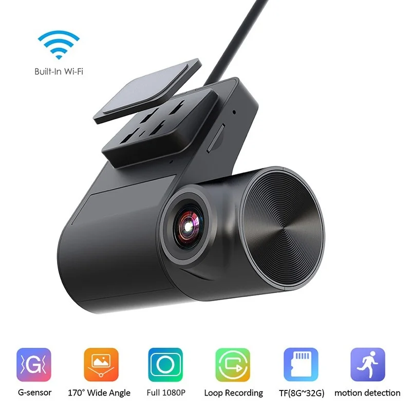 USB DVR Car Dash Camera Video Recorder V2 1080P HD WIFI Driving Recorder Loop Recording G-Sensor 170° Wide Angle Auto Dash Cam