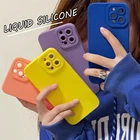 Чехол из жидкого силикона для iPhone 11 12 13 Pro Max X XR 7 8 Plus SE 2020