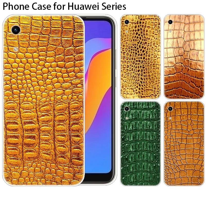 Силиконовый чехол с текстурой крокодиловой кожи для Huawei NOVA 5 5i Mate 30 Lite Y9 Prime 2019 P Smart
