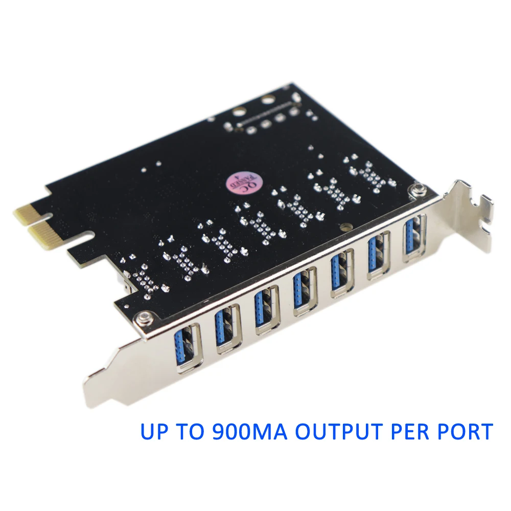 PCIe к USB 3 0 7-портовая PCI Экспресс Плата расширения PCI-E USB3.0 концентратор с разъемом