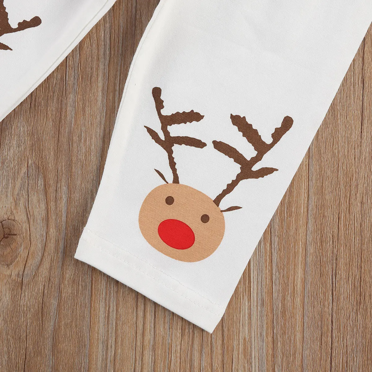 

2020 Autumn Baby Girl Christmas Outfit 2PCS Set Sweet Cute Deer Long Sleeve Striped Ruffle Tops Pullover Xmas Pants 0-24M