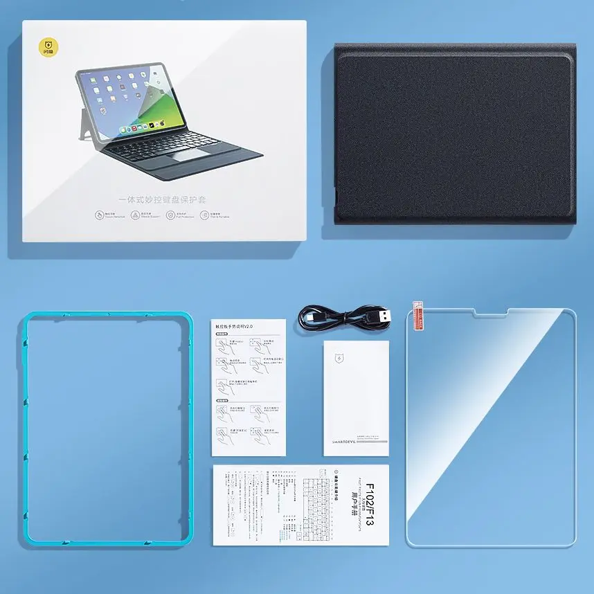 Чехол SmartDevil для Apple iPad Pro Air 1 2 3 4 17 18 19 20 mini 5 с Bluetooth-клавиатурой держателем