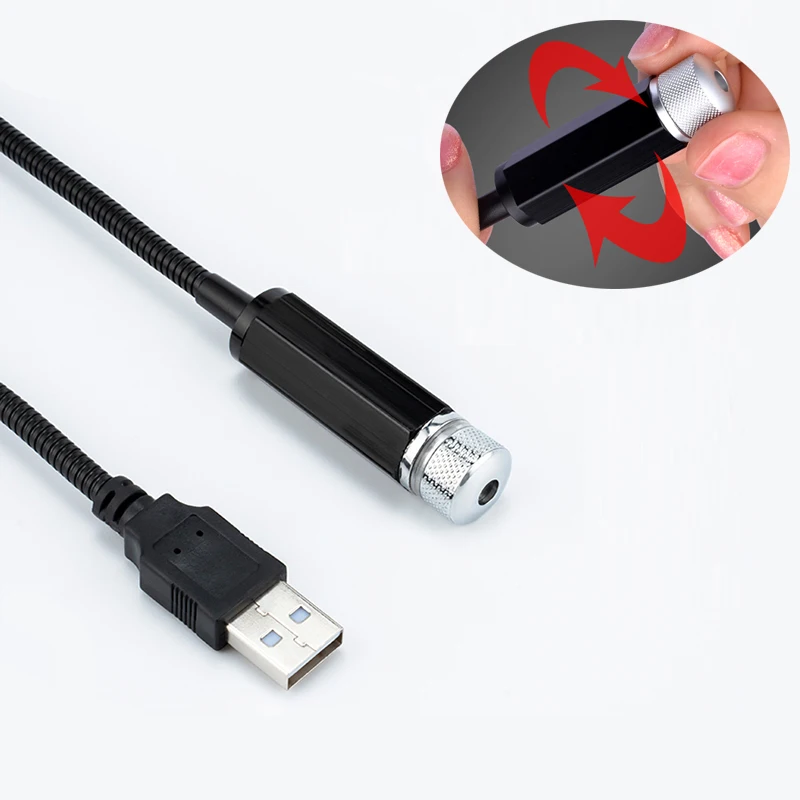 USB звездный Ночной светильник на крышу автомобиля проектор атмосферная