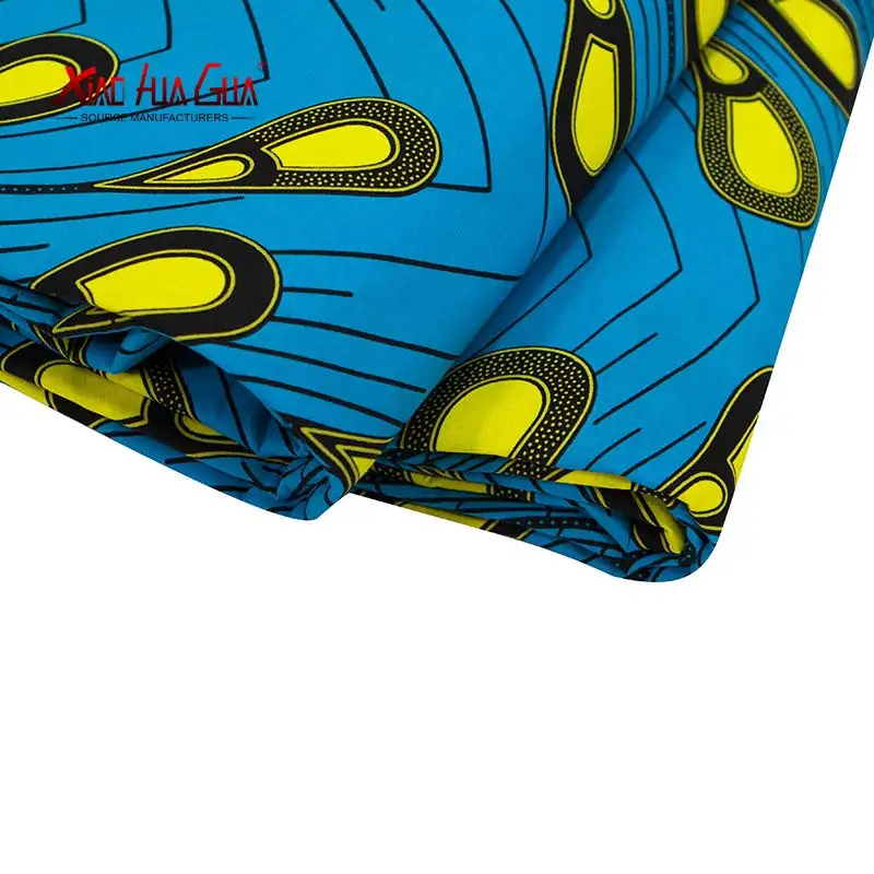 

Free Shipping African Wax Cotton fabric 2021 Circle Flower patern Cotton Fabric Fashion African Fabric Material 6 Yards 24FS1382