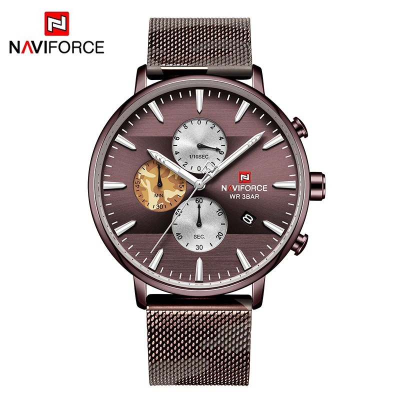 CFCE NAVIFORCE, мужские часы, лучший бренд, модные, Роскошные, нержавеющая сталь, хронограф, спортивные, водонепроницаемые, кварцевые, мужские часы, Relogio Masculino - Цвет: CFCE