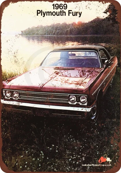 

1969 металлический знак Plymouth Fury