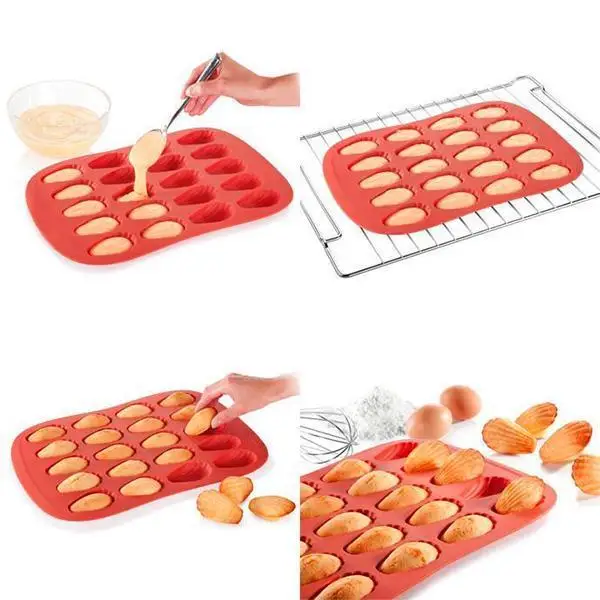 Mintiml основа чашки Мадлен Shell силиконовые форма для печенья 100% платиновый силикон
