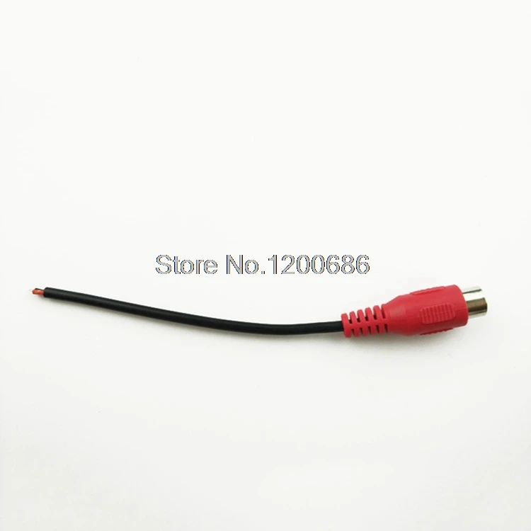 

Car audio cable RCA single head red AV cable red pigtail RCA red female plug cable wire