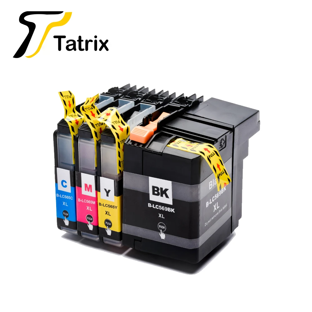 Tatrix 4PK для Brother LC569 LC565 совместимый чернильный картридж LC569XL LC565XL принтера MFC J3520