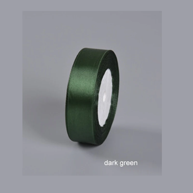 dark green 25 ярдов 25 мм ширина Свадебная вечеринка Декор атласная лента Рождество год упаковка материал вечерние украшения для дома подарочная упаковка - Цвет: dark green