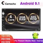 Автомобильный мультимедийный плеер Camecho, 2 Din, Android 9,1, 7 дюймов, универсальное радио, GPS, стерео для Volkswagen, Nissan, Hyundai, Kia, Toyota