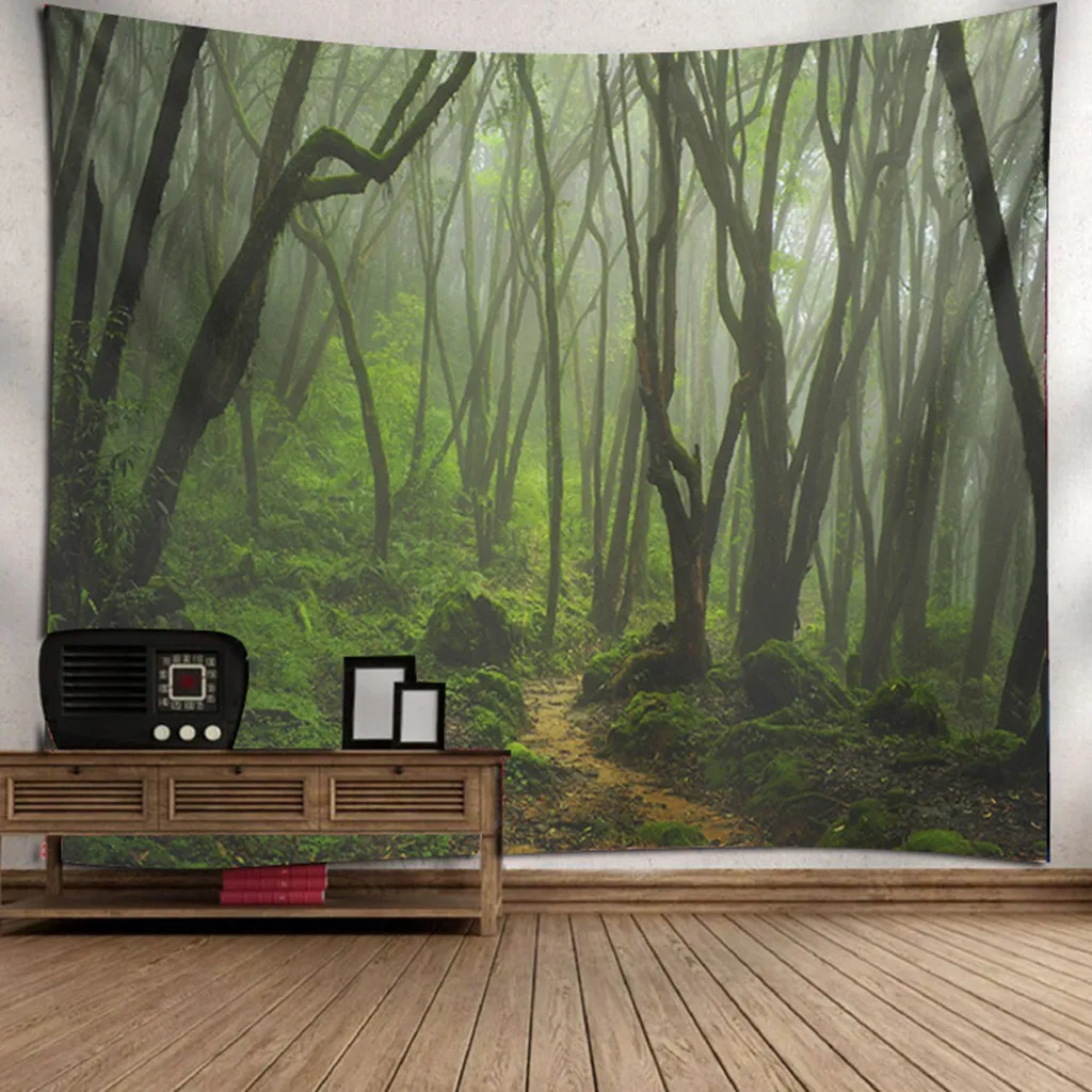 Гобелен Ouneed солнечный лес гобелен с пейзажем настенный подвесной натуральный