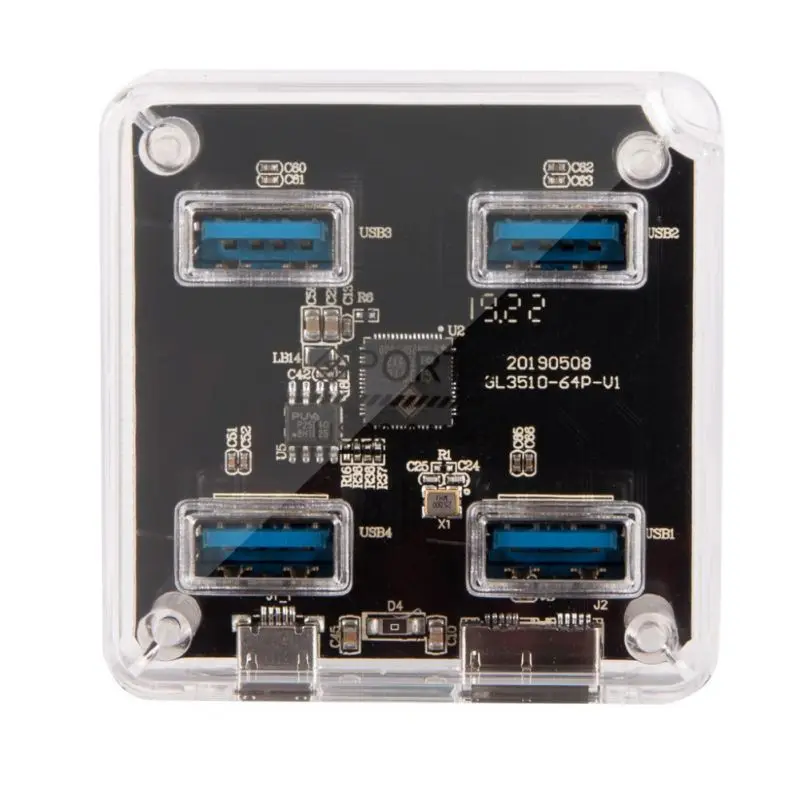 4 Порты и разъёмы USB 3 0 концентратор в 1 квадратном Супер скорость 5 Гбит/с мульти