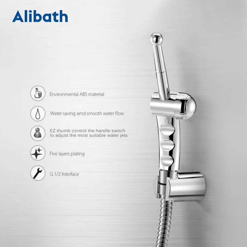 Туалет Shattaf очистка Биде опрыскиватель набор ручной легко установить ABS Pet Душ