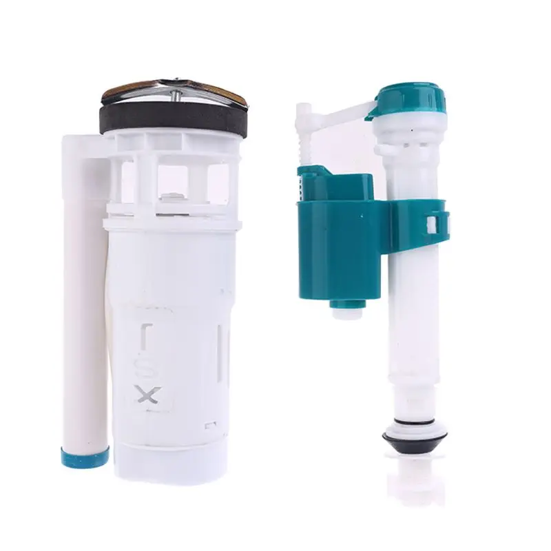 1 Set Replacements Dual Flush Fill Toilet Water Tank Connected Cistern Inlet Drain Valve Bathroom Facilities Repair Accessories |