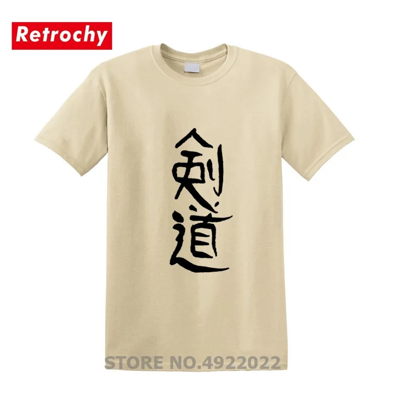 Футболка мужская с японским принтом самурая тенниска Shinobi кэндо каньдзи карате