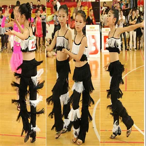 Платье детское для латиноамериканских танцев, с бахромой и бахромой, 110 -170 см