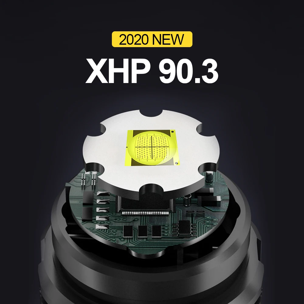 400000 лм XHP90.3 тактическая светодиодная вспышка светильник фонарь 18650 26650 Батарея