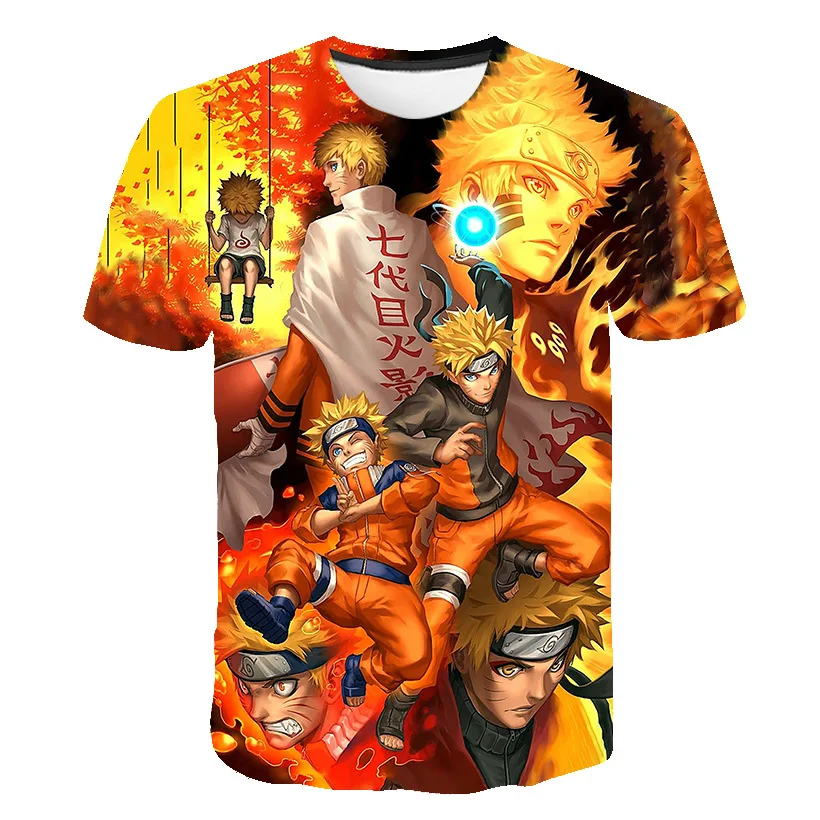 

Summer New Japanese Anime Elements Men's And Women's T-shirts Street Fashion Trend Round Neck Breathable Short Sleeve 100-6XL