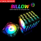 Coolmoon уникальный радиатор для ЦП, блестящий теплоотвод, RGB охлаждающий вентилятор 120 мм, чехол для ПК, 6-Контактный корпус, поддержка пульта дистанционного управления