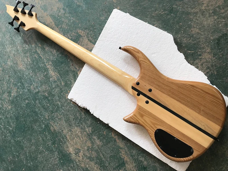 5 струн ясень фотогитара с пламенным кленовым шпоном черная фурнитура