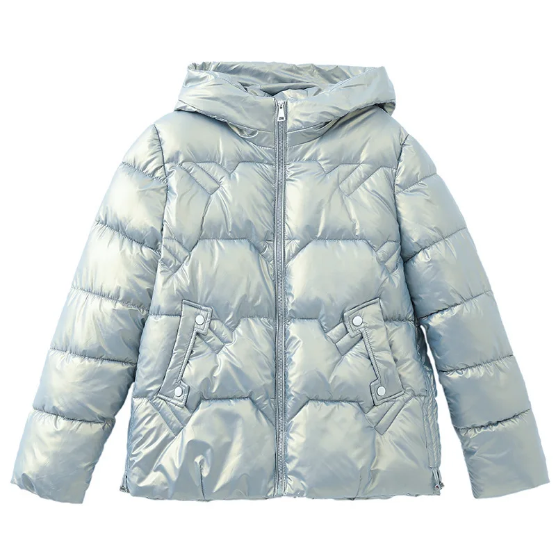 

2021 Women Winter Hooded Parkas Warm Loose Short Outerwear Casual Female Bread Clothing Down Cotton Basic Jacket Coats S198