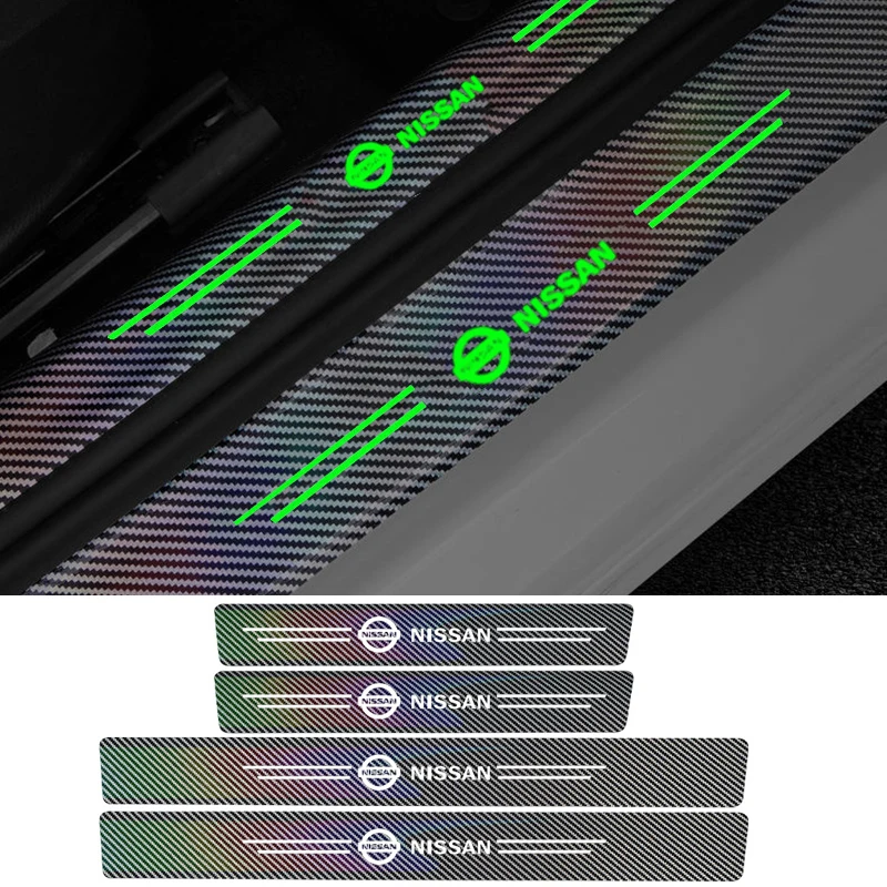 

Светящаяся наклейка на дверь автомобиля для Nissan Juke Leaf Qashqai Sylphy Titan Altima Xterra Sentra Bluebird Sunny Tiida