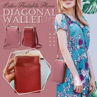 women mini crossbody bags pu leather shoulder messenger bag for girls phone purse zipper flap retro portable phone diagonal bag