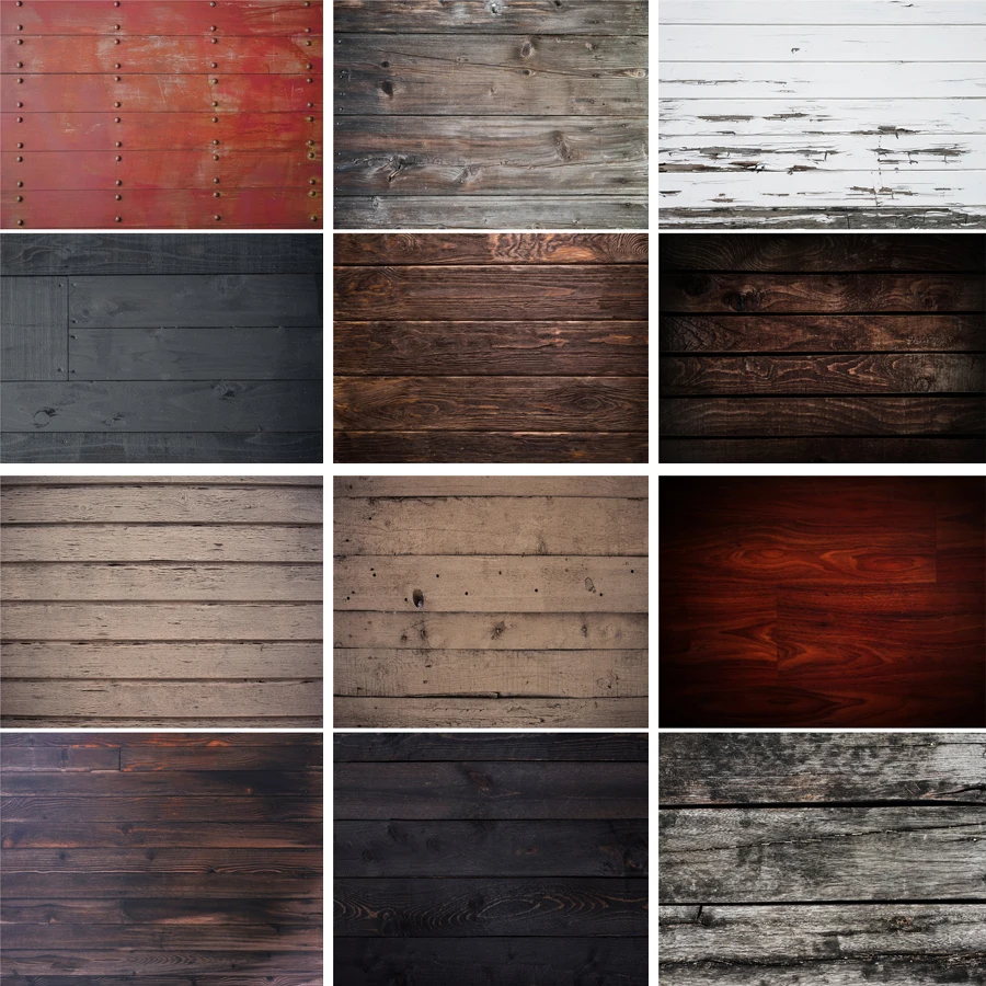 Реквизит для фотостудии Nitree ретро фон с деревянным полом и текстурой древесины