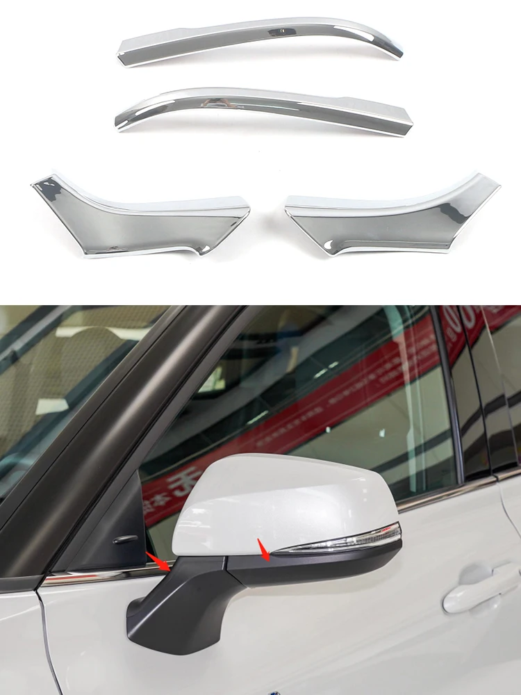 

For Toyota Highlander 2020 2021 2022 Rearview Mirror Decoration Strip Rear View Trim Cover Chrome Exterior Accessories