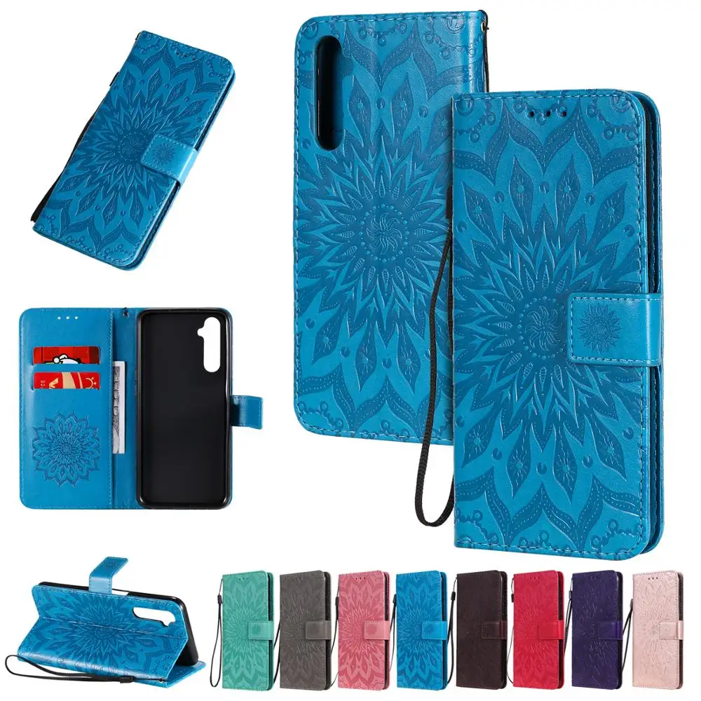 Роскошный кожаный чехол кошелек с защитой от солнца для OPPO Find X2 Pro A8 A31 2020 Realme 6 5 A5 A7