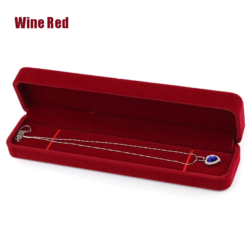 Длинная цепочка Вельвет ожерелье Подарочная коробка ювелирные изделия подвеска