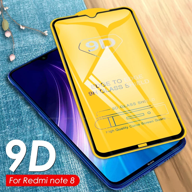 Закаленное стекло 9D на весь экран для Xiaomi Redmi Note7 Note8 защитная стеклянная пленка