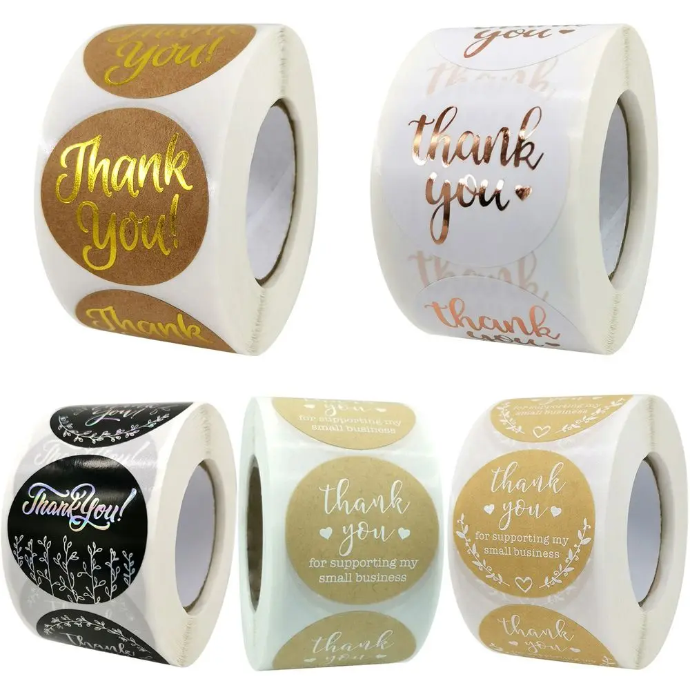 

Gift Packaging Wedding Decor Package Holographic Sealing Stickers Thank You Paper Stickers Adhesive Label