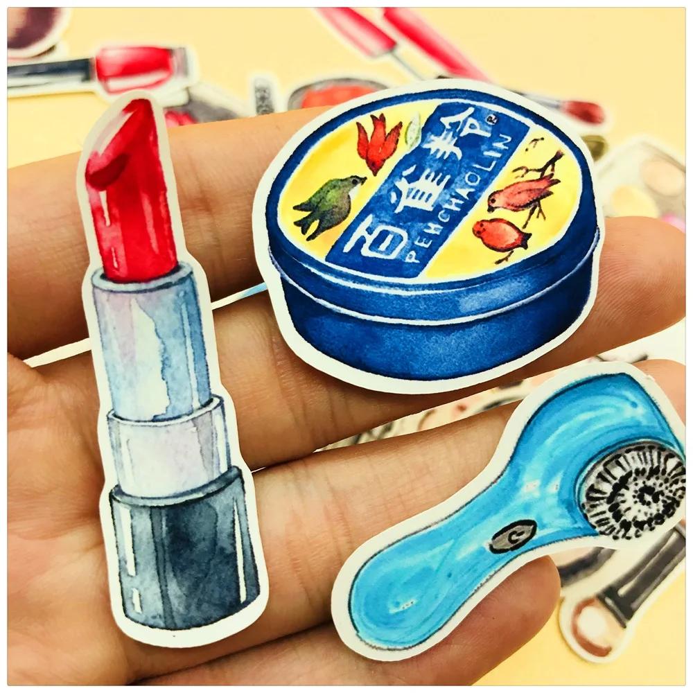 37 шт./пакет модная Косметика для макияжа наклейка губной помады сделай сам