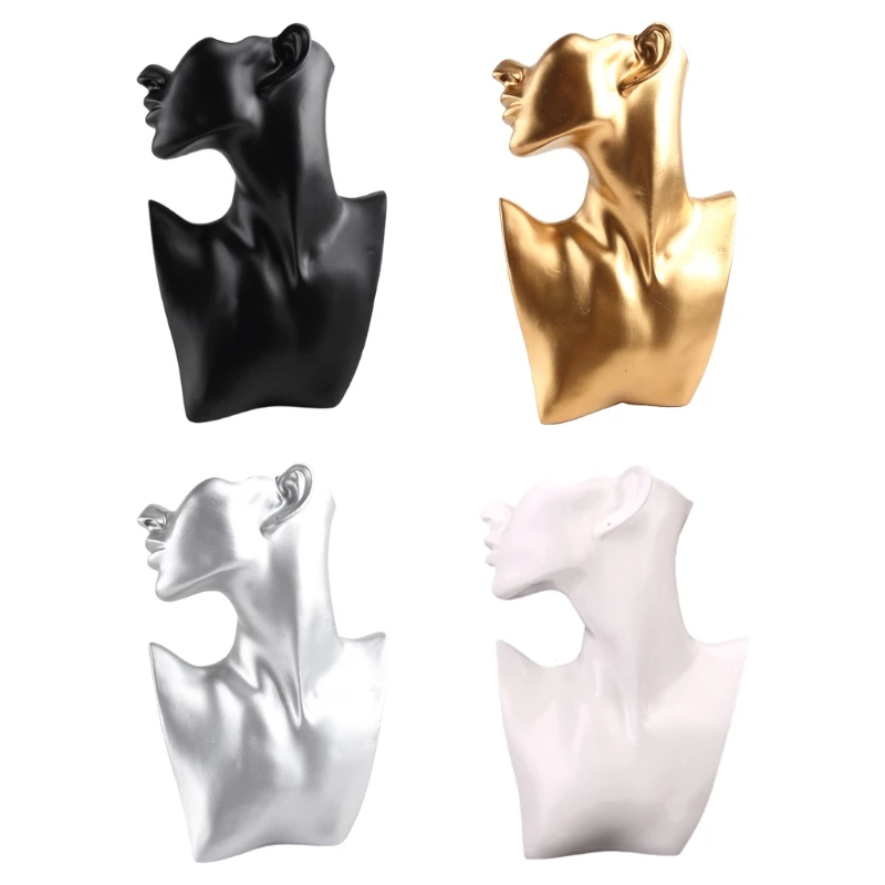 

Necklace Earring Mannequin Head Holder Bust Stand Model Store Jewelry Display Necklace Stand Holder Rack for Pendant