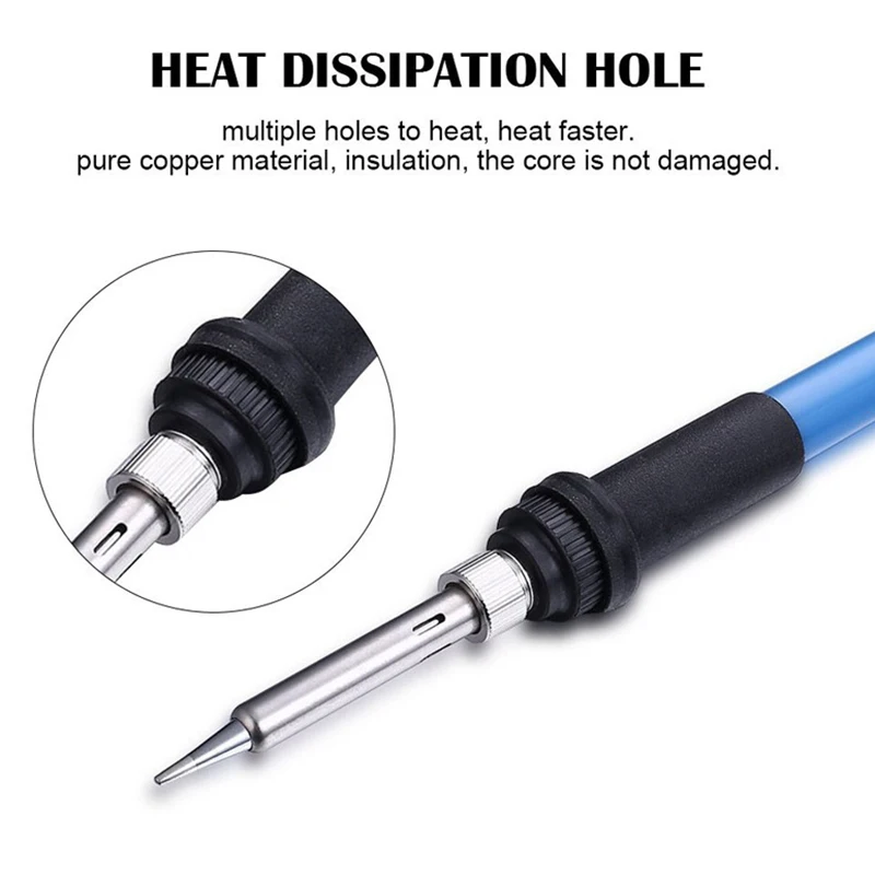 

EU Plug,Electric Soldering Iron Set 60W Thermostat Electric Luotie Internal Heating Type Electric Iron Soldering Tool