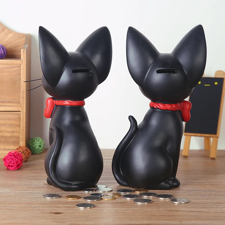 Копилка из эпоксидной смолы с рисунком кошки и монет|Игровые фигурки