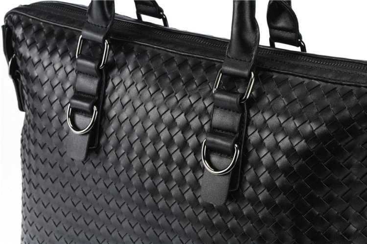 HandBag Men's Leather Luxury Brand Business Briefcase Leather Woven Bag Fashion Shoulder Bag Computer Bag Large Capacity 2021