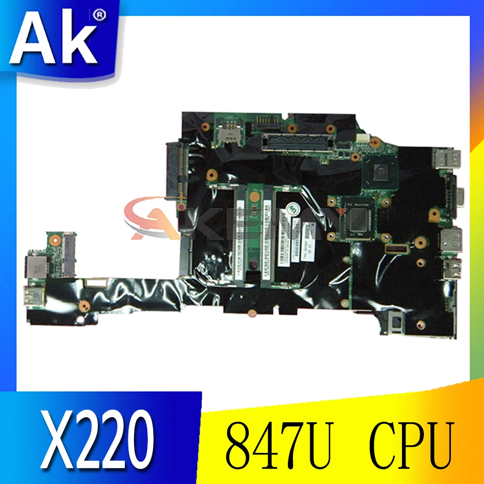 

Laptop motherboard For LENOVO Thinkpad X220 X220I Core SR08N Celeron 847 Mainboard H0225-3