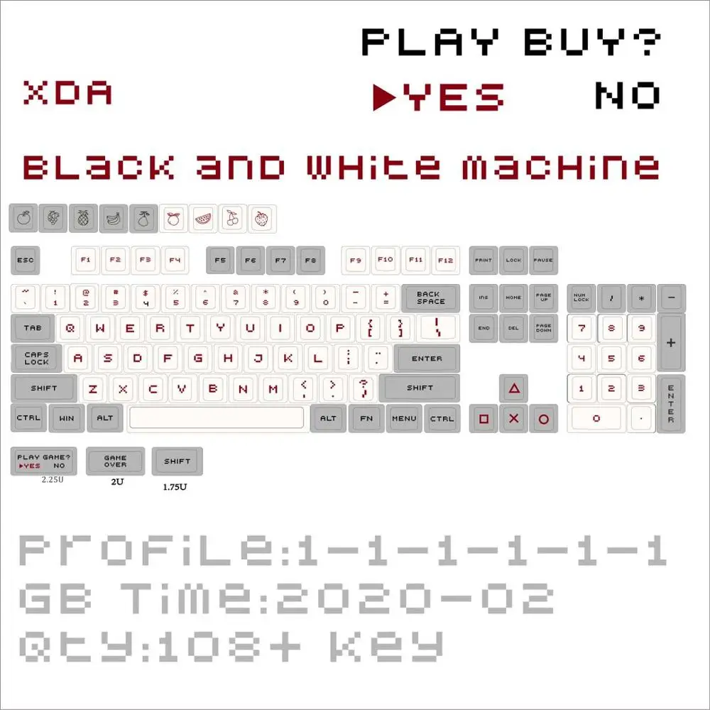 Колпачки для клавиш XDA механической клавиатуры GH60 GK61 GK64 87 96 104 108|Клавиатуры| |