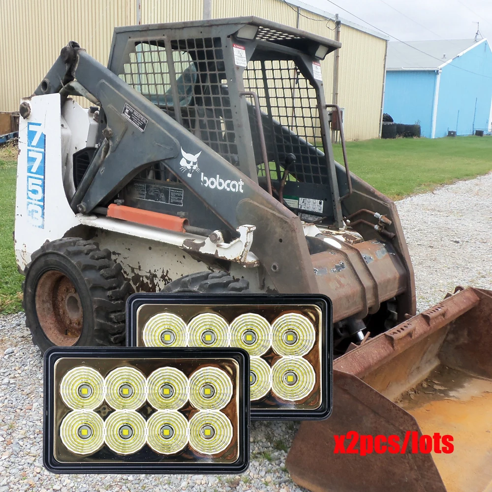 

Pair Skid Steer Headlight For Bobcat A250 A300 S100 S130 S150 S160 S175 S185 S205 S250 40W Led Work Lights 6661353 9829523 x2pcs
