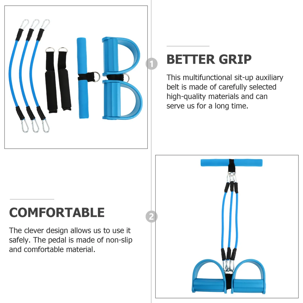 

1 Set of Pedaled Type Rope Training Rope Sit-Up Pulling Rope for Home