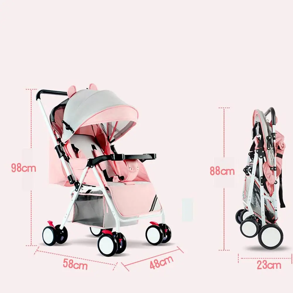 Детская коляска ультра светильник и удобный складной может сидеть лежать на