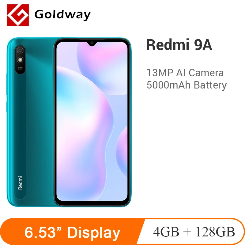 Смартфон Xiaomi Redmi 9A 9 A 4 Гб + 128 5000 мАч большой экран 6 53 дюйма Восьмиядерный процессор