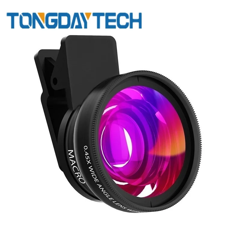 Tongdaytech объектив для мобильного телефона 0.45x Супер широкоугольный 12.5x Супер Макро объектив HD объектив камеры для iPhone 7 8 X XS Max huawei Xiaomi