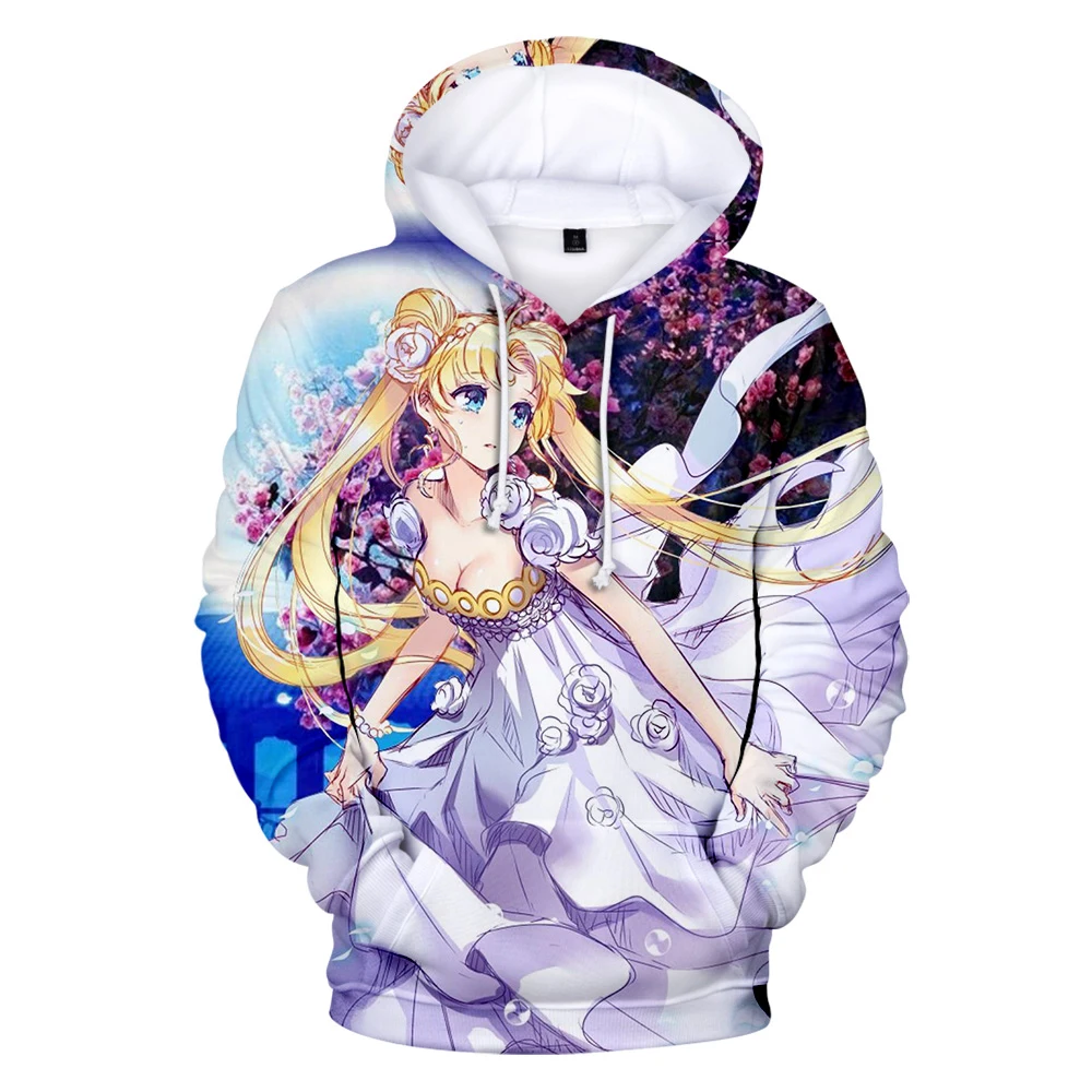 

New Hot Anime Sailor Moon Streetwear Boys/Girls Fashion Casual Kawaii Anime Hoodie 3D Print Sailor Moon Women's Hoodies Clothes
